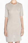 Boris Bidjan Saberi WTS1 series long hand-dyed short-sleeved cotton T-shirt WTS1.LONG FTT00001-HUI gray